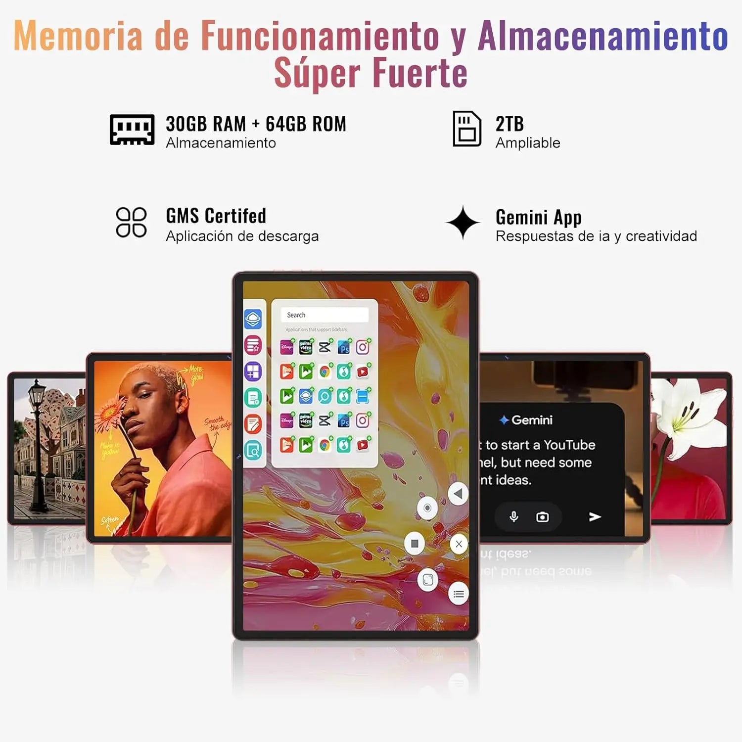 Tablet Android 15 10 polegadas gémeos AI 64 GB ROM 2TB TF, Octa-Core 2,0 Ghz, 1280 * 800 FHD IPS, stand extra longo, 5G WiFi, Widevine L1, 5 MP+8 MP, Face ID, GMS, tabela. et + Capa + teclado e rato