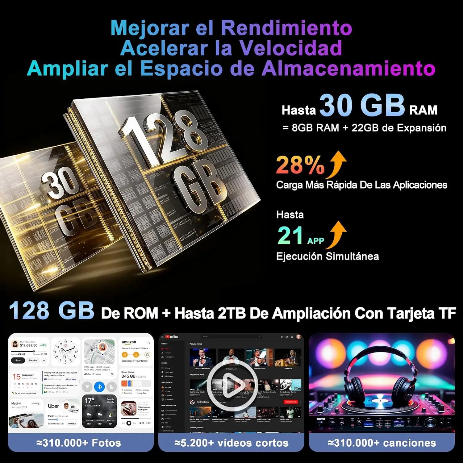 2026 Tablet Android 15, 128 GB ROM+2TB TF, 30 RAM, 10 polegadas Tablet tátil com teclado e rato, 1280 * 800 IPS HD, Widevine L1, Gemini AI, 2,4 G/5G WiFi, Octa-C. Ora, 5+ 8MP, BT 5.0, 8000 mAh