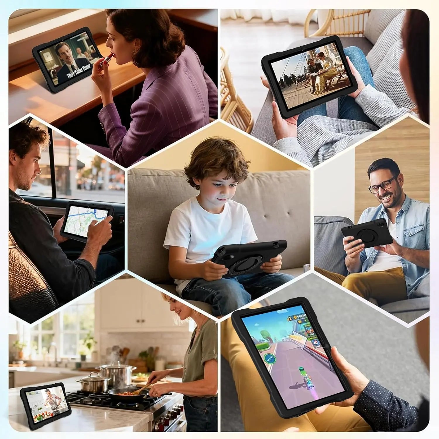 Tablet de 10 polegadas com 30 GB RAM+TF 2TB, Octa-Core 2,0 Ghz/GMS, Widevine L1/5G WiFi/Bluetooth 5.0, jogos educativos, 5 MP+8 MP/1280 * 800, tablet Newest Android 15 tablet Newest Crianças com Fundo